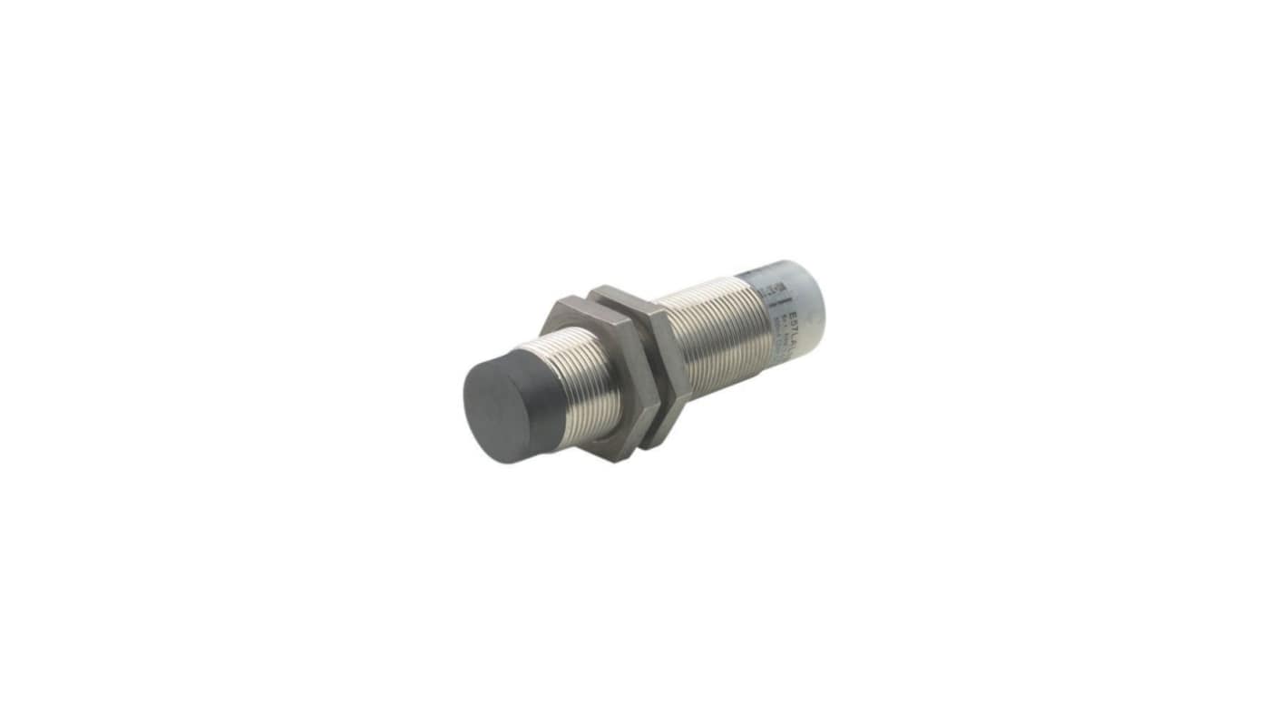 Eaton Inductive Threaded Barrel Proximity Sensor, M18, 12 mm Detection, PNP NC, 48 V