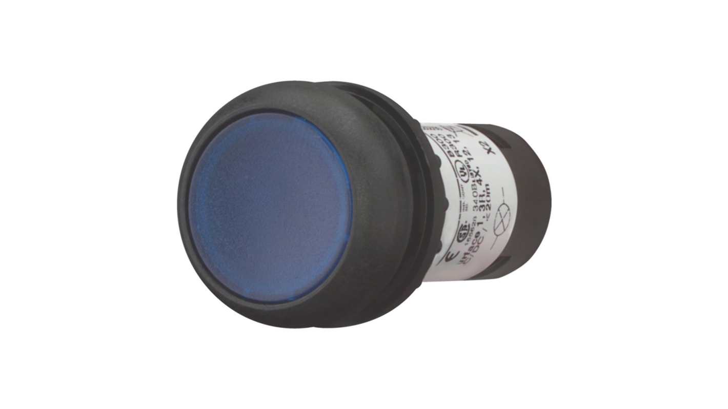 Eaton Series M22 Series Push Button Light Switch, Maintained, Flush Mount, 22.5mm Cutout, IP67, IP69K