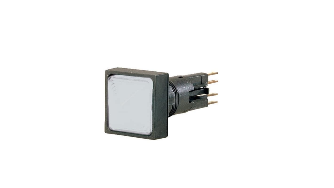 Eaton, Panel Mount White LED Indicator, 16mm Cutout, IP65, Square