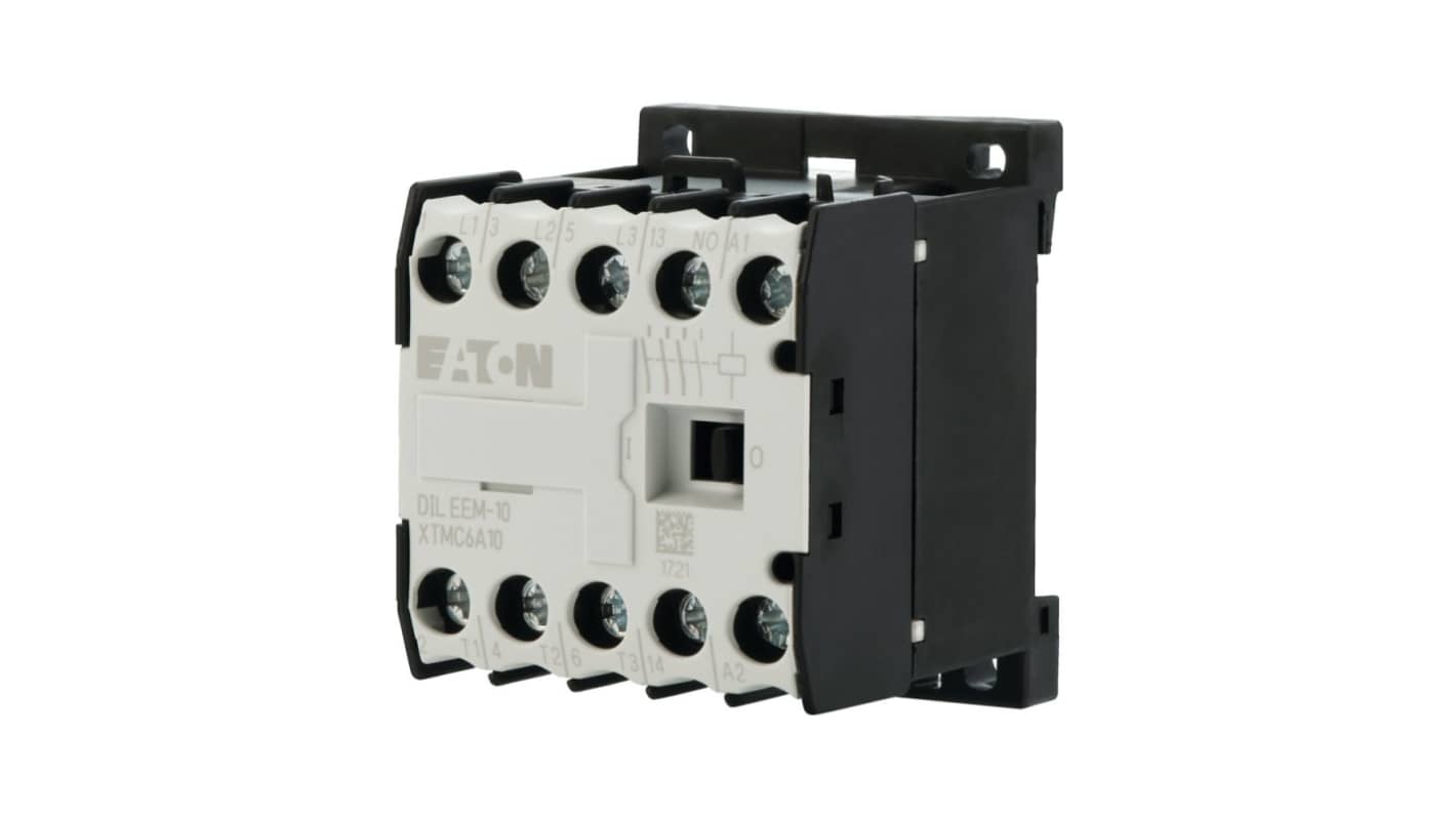 Eaton Contactor, 48 Coil, 3-Pole, 42 A, 3 kW, 1N/O, 690 V