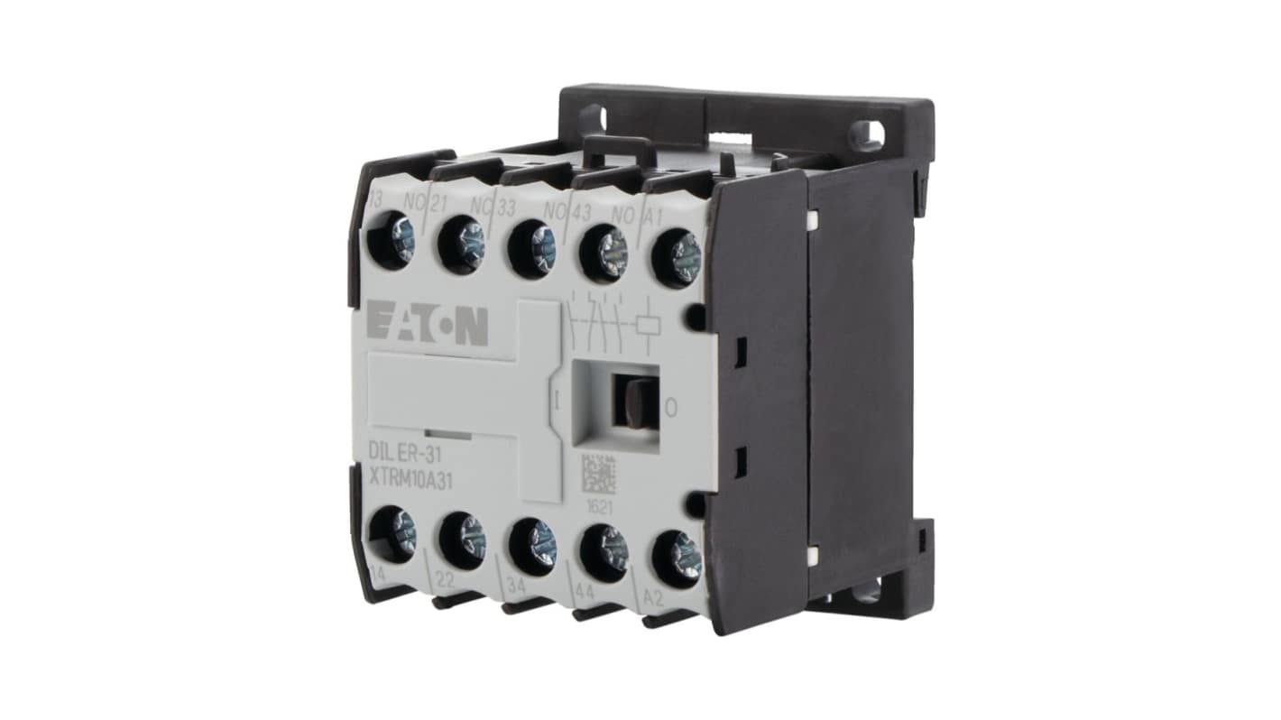 Eaton Moeller DILER DILER Contactor Relay, 440 V Coil, 4-Pole, 6 A, 25 VA, 1NC, 3NO, 690 V