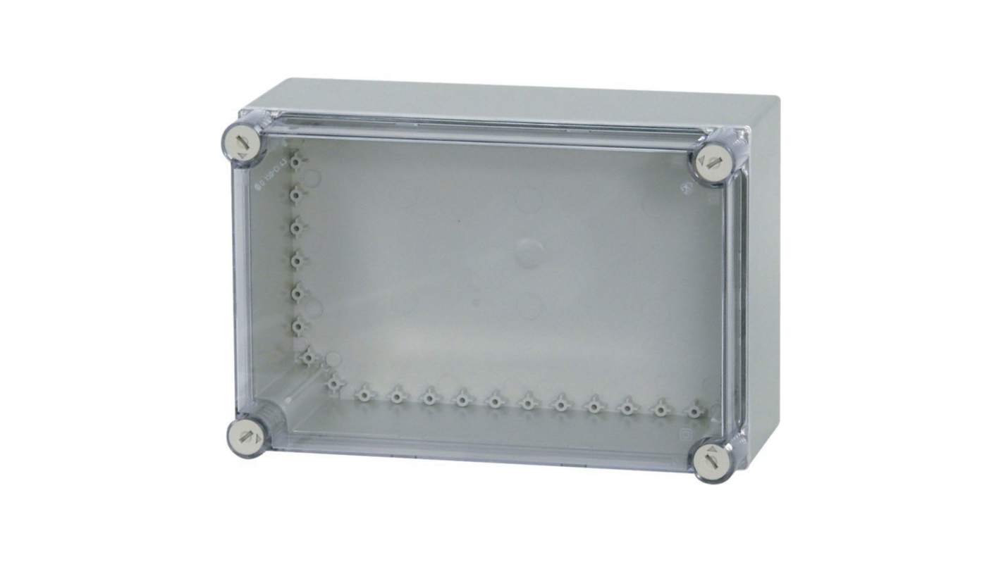 Eaton xEnergy Safety Series Light Grey Plastic General Purpose Enclosure, IP65, IK10, Transparent Lid, 250 x 375 x 175mm
