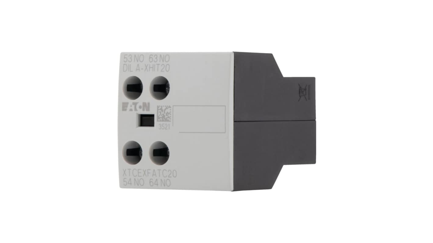 Eaton Auxiliary Contact, 2 Contact, 2 N/O, Front Fastening, DILA