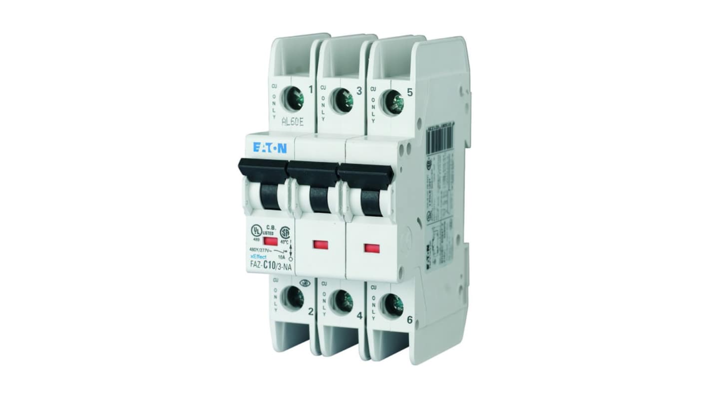 Interruptor automático 3P, 63A, Curva Tipo C, Poder de corte 15 kA, xEffect