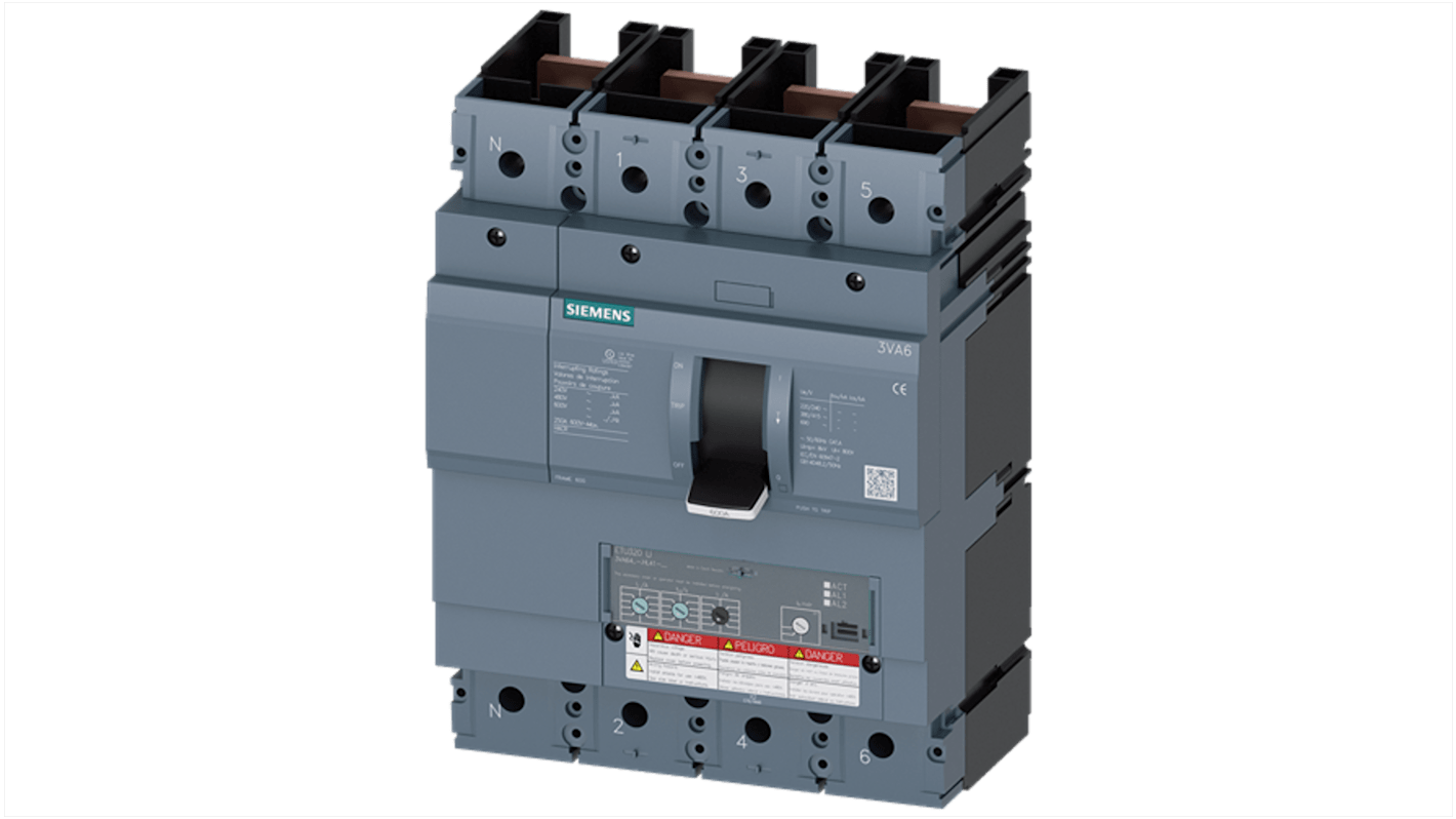 Interruttore magnetotermico scatolato 3VA6440-7HL41-0AA0, 4, 400A, potere di interruzione 100 kA, Fissa