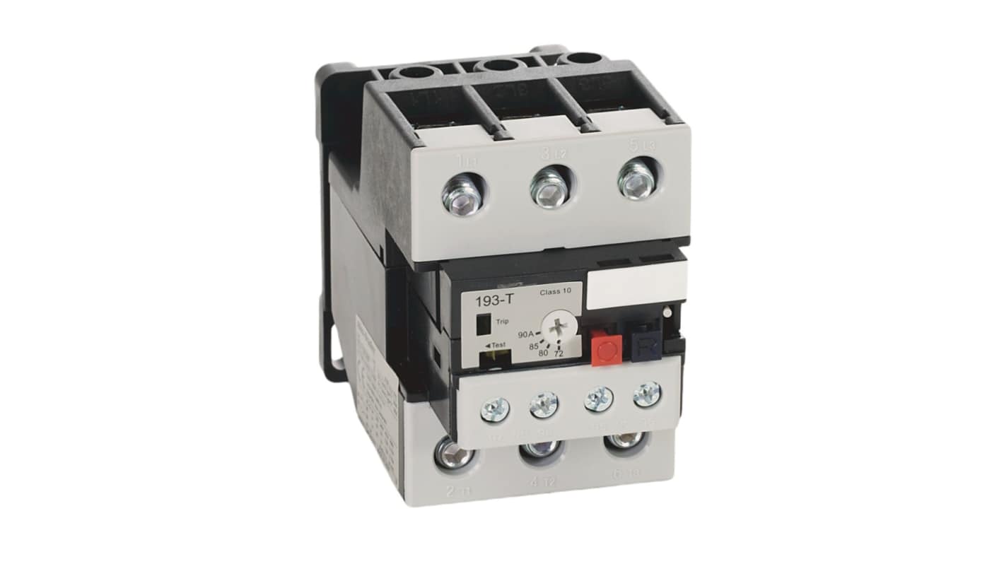 Allen Bradley 193-T1 Overload Relay, 72 → 90 A F.L.C, 2 mA Contact Rating, 18 W, 15 V, 193-T1AA
