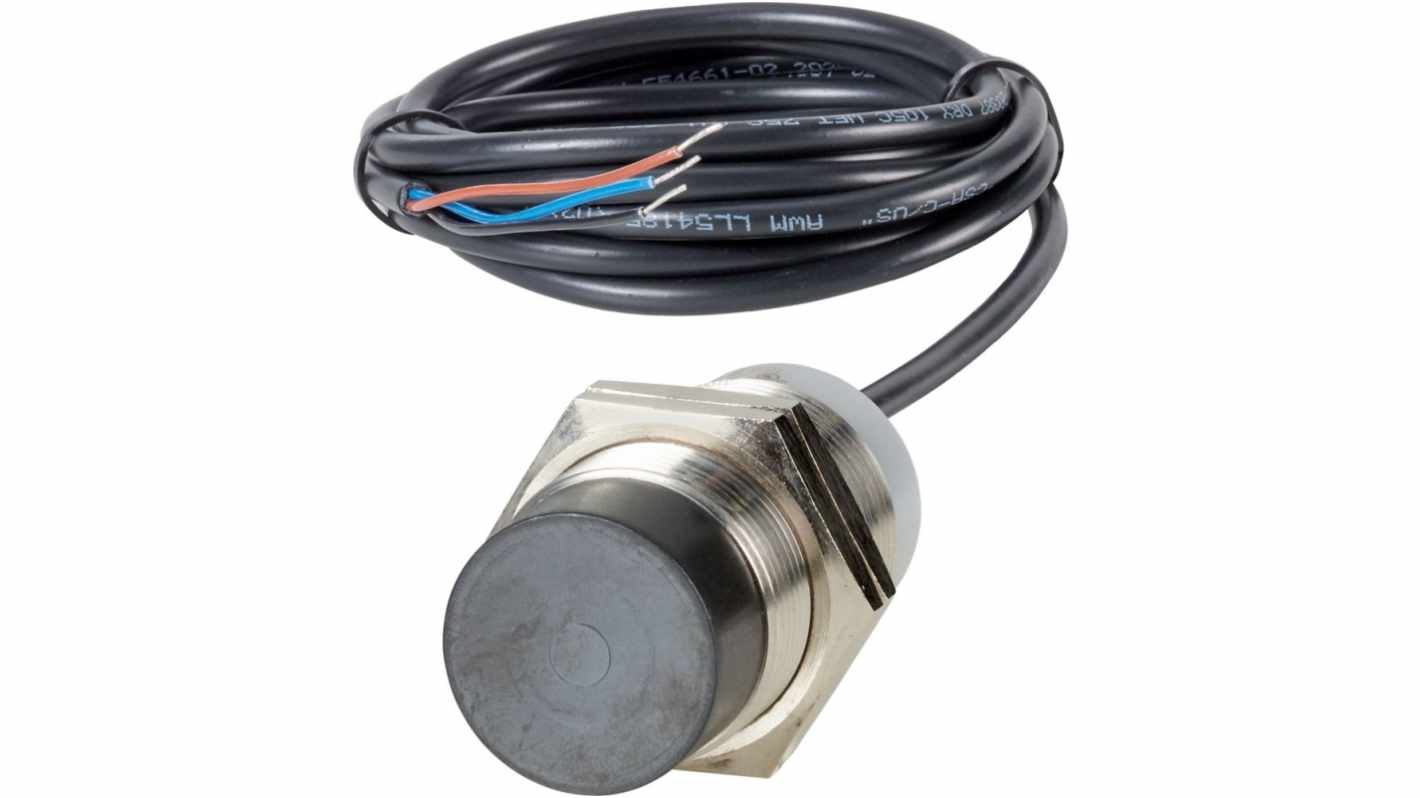 Eaton Inductive Threaded Barrel Proximity Sensor, M30, 15 mm Detection, PNP NC, 30 V