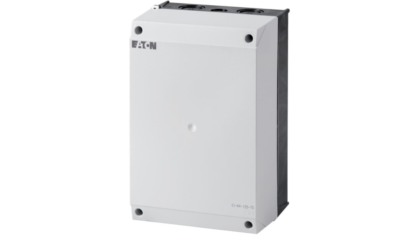 Eaton Series Black, Light Grey Plastic General Purpose Enclosure, IP65, IK06, Light Grey Lid, 240 x 160 x 125mm