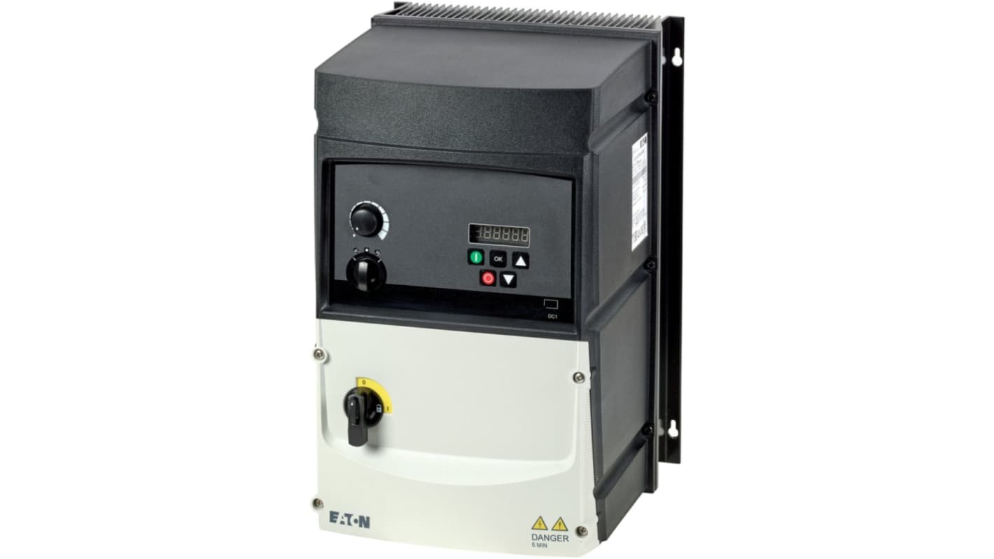 Eaton Variable Speed Drive, 15 kW, 3 Phase, 380 → 480 V ac, 30 A, VFD DC1 Series