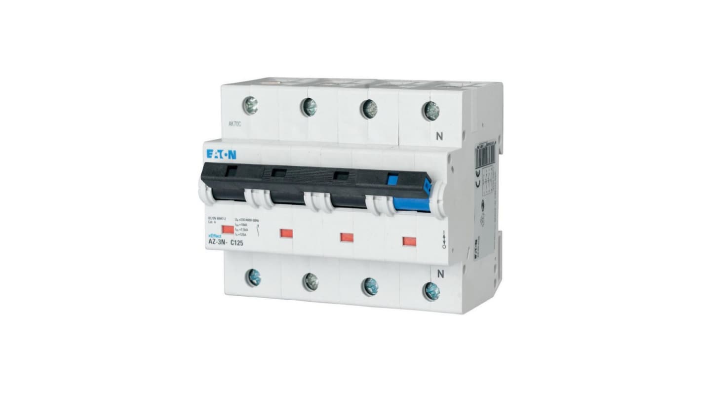 Eaton xEffect MCB, 3P, 40A Curve C, 400V AC, 60V DC, 25 kA Breaking Capacity