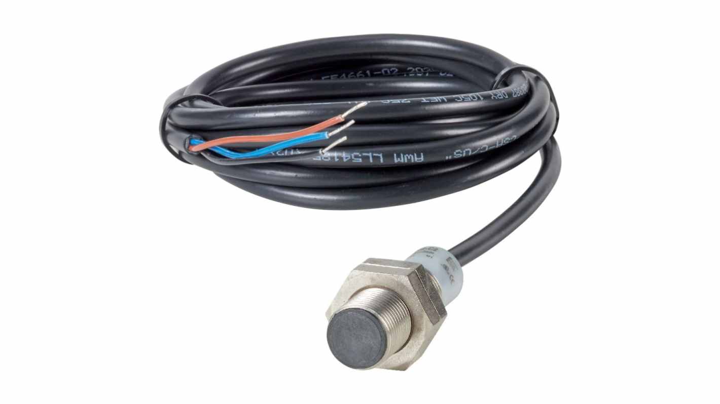 Eaton Inductive Threaded Barrel Proximity Sensor, M12, 2 mm Detection, NPN NC, 48 V