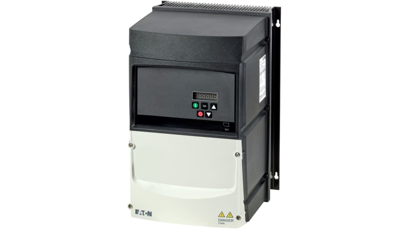 Eaton Variable Speed Drive, 7.5 kW, 3 Phase, 200 → 240 V ac, 30 A, VFD DC1 Series
