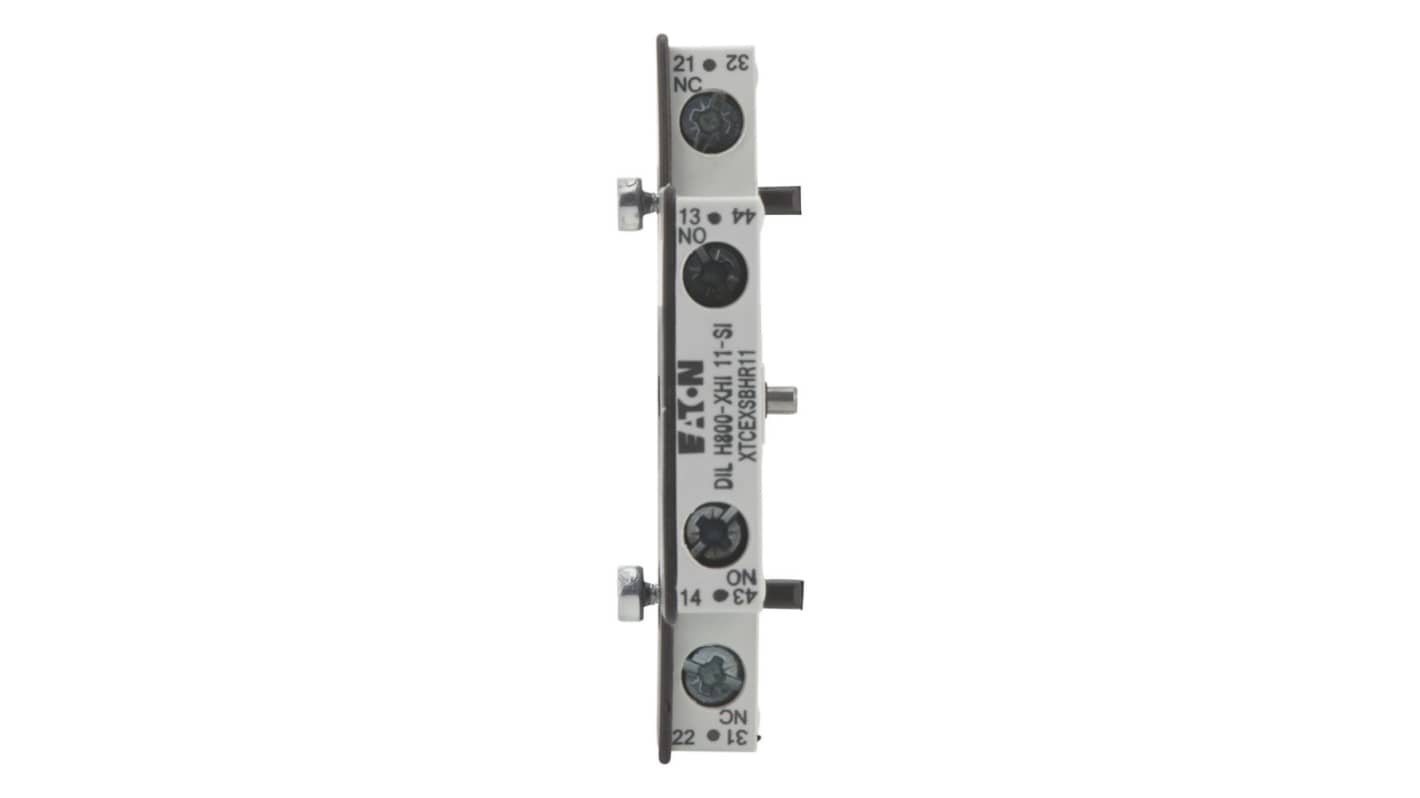 Eaton Auxiliary Contacts Module, 2 Contact, 1NC, 1NO, Side Mount, Eaton Moeller DILH