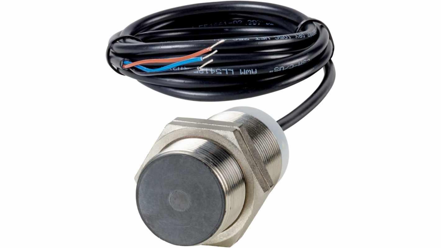 Eaton Inductive Threaded Barrel Proximity Sensor, M30, 10 mm Detection, PNP NC, 48 V