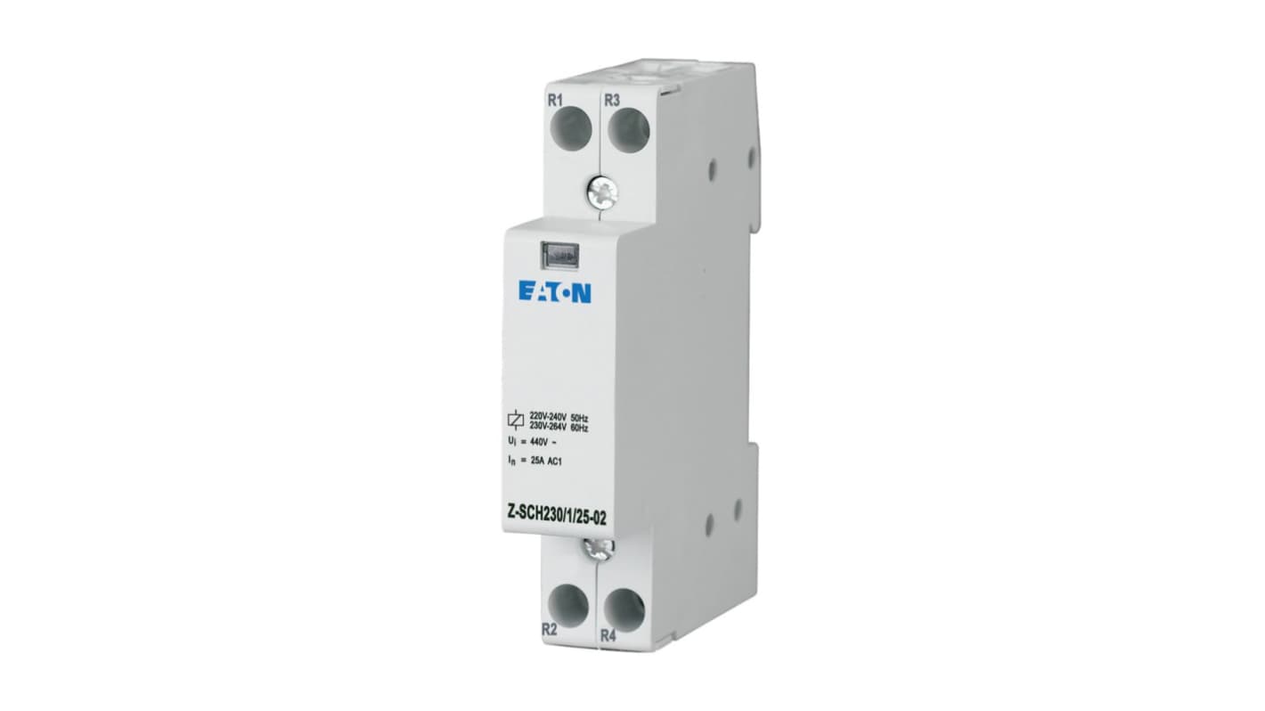Eaton Distribution Parts Z-SCH Installation Contactor, 2-Pole, 25 A, 2NC, 440 V