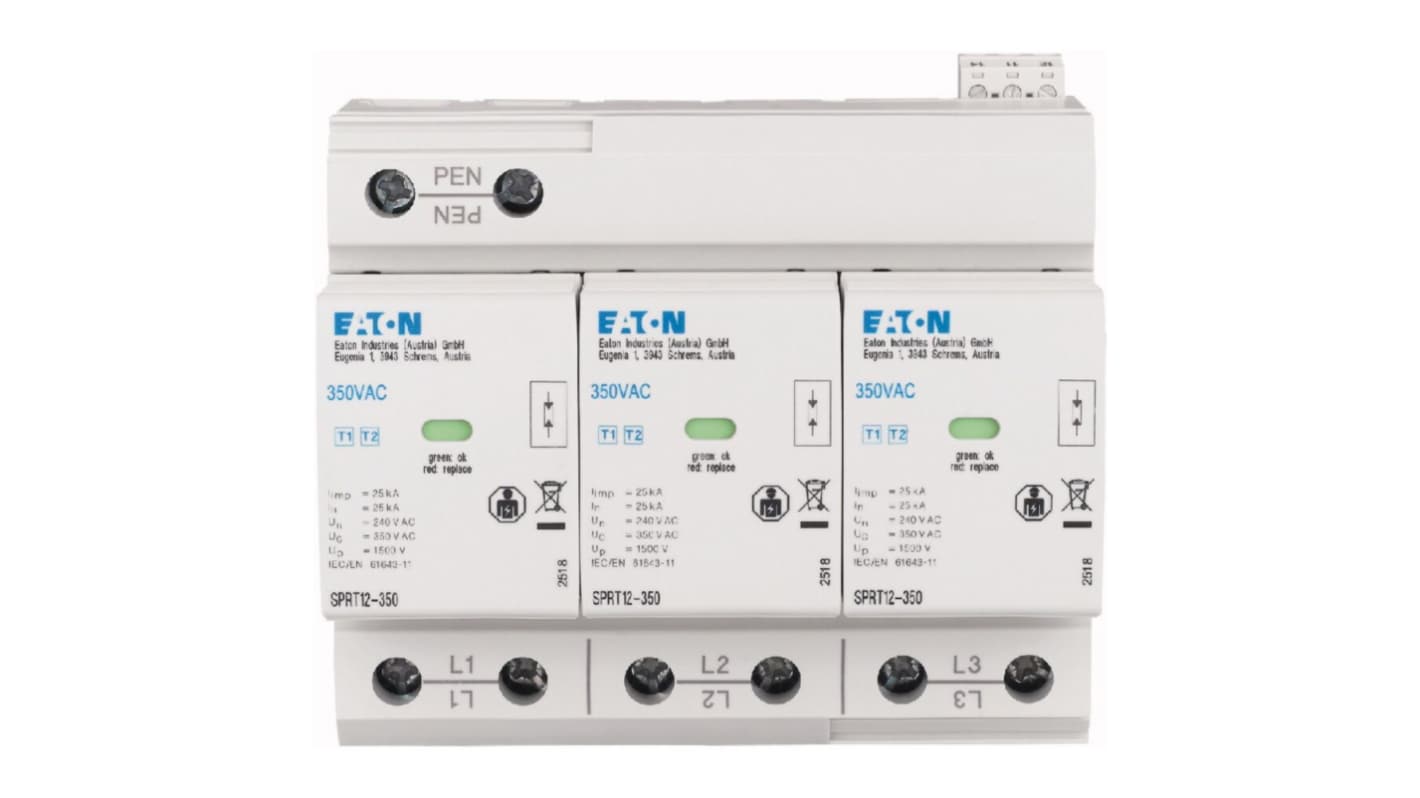 Series xPole Surge Protector 350 V Maximum Voltage Rating Surge Arrester