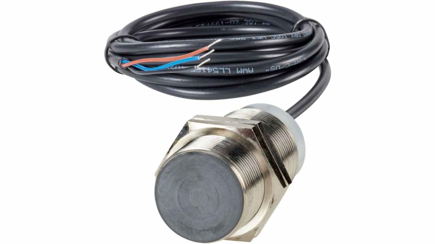 Inductive Threaded Barrel Inductive Proximity Sensor, M30, 15 mm Detection, PNP NO, 30 V