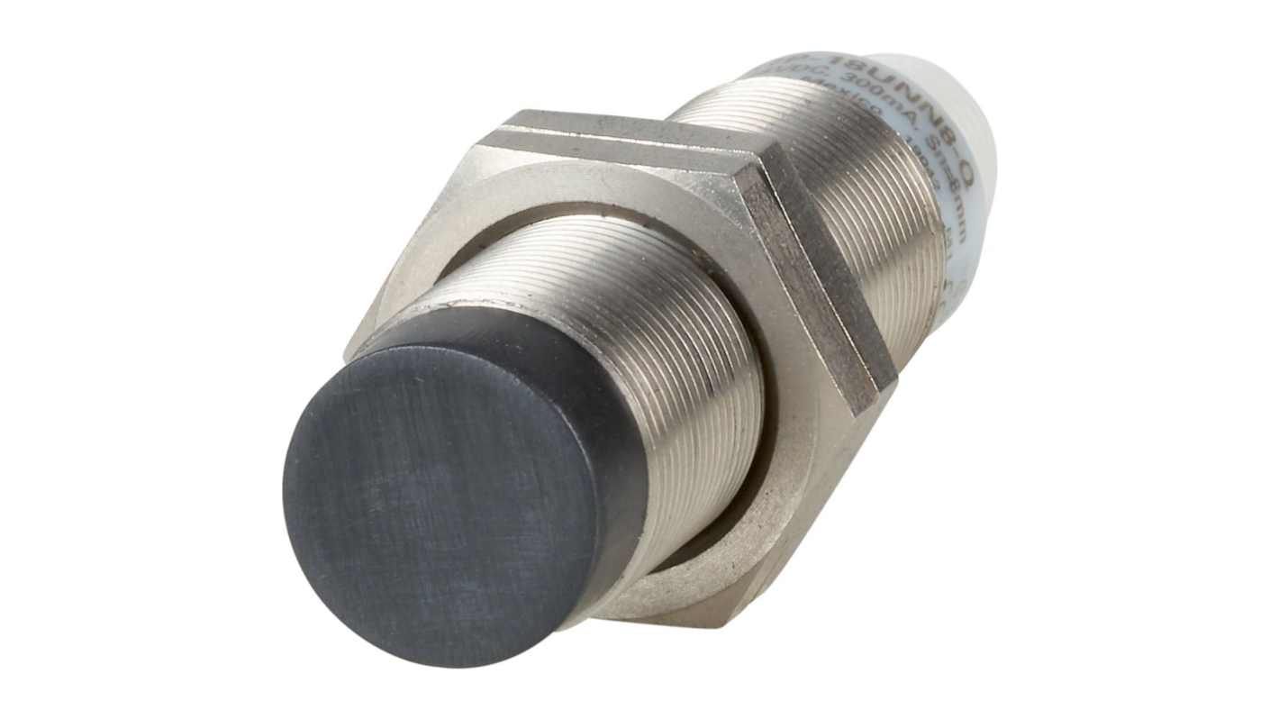 Inductive Threaded Barrel Proximity Sensor, M18, NPN NC, 48 V