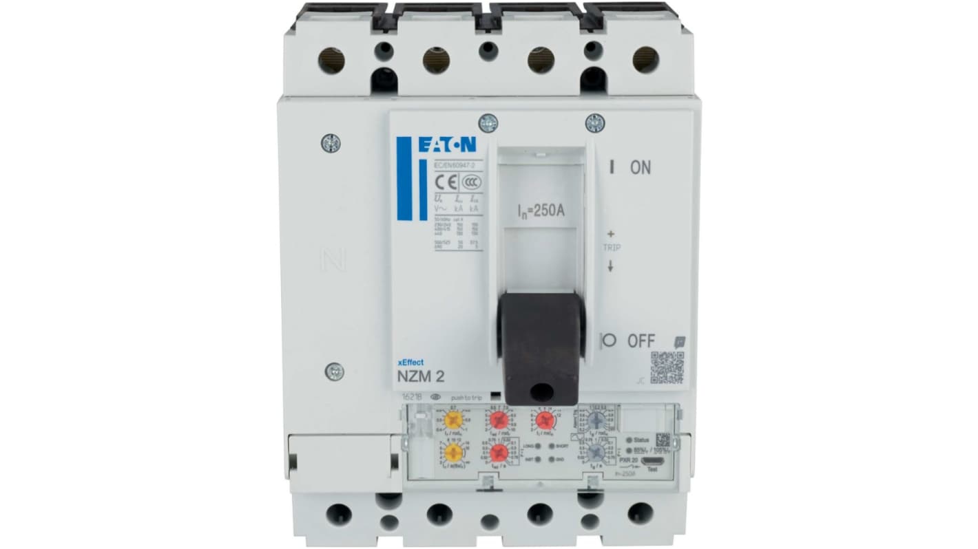 Eaton Moeller NZM MCCB Molded Case Circuit Breaker 4P 250A, Breaking Capacity 3 kA, Fixed Mount