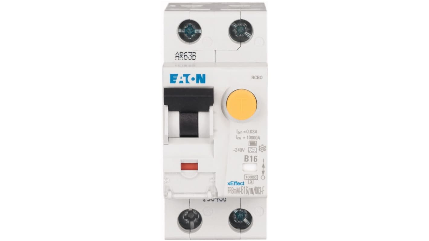 RCBO, 20A Current Rating, 1+N Poles, 300mA Trip Sensitivity, Type C, xEffect Range