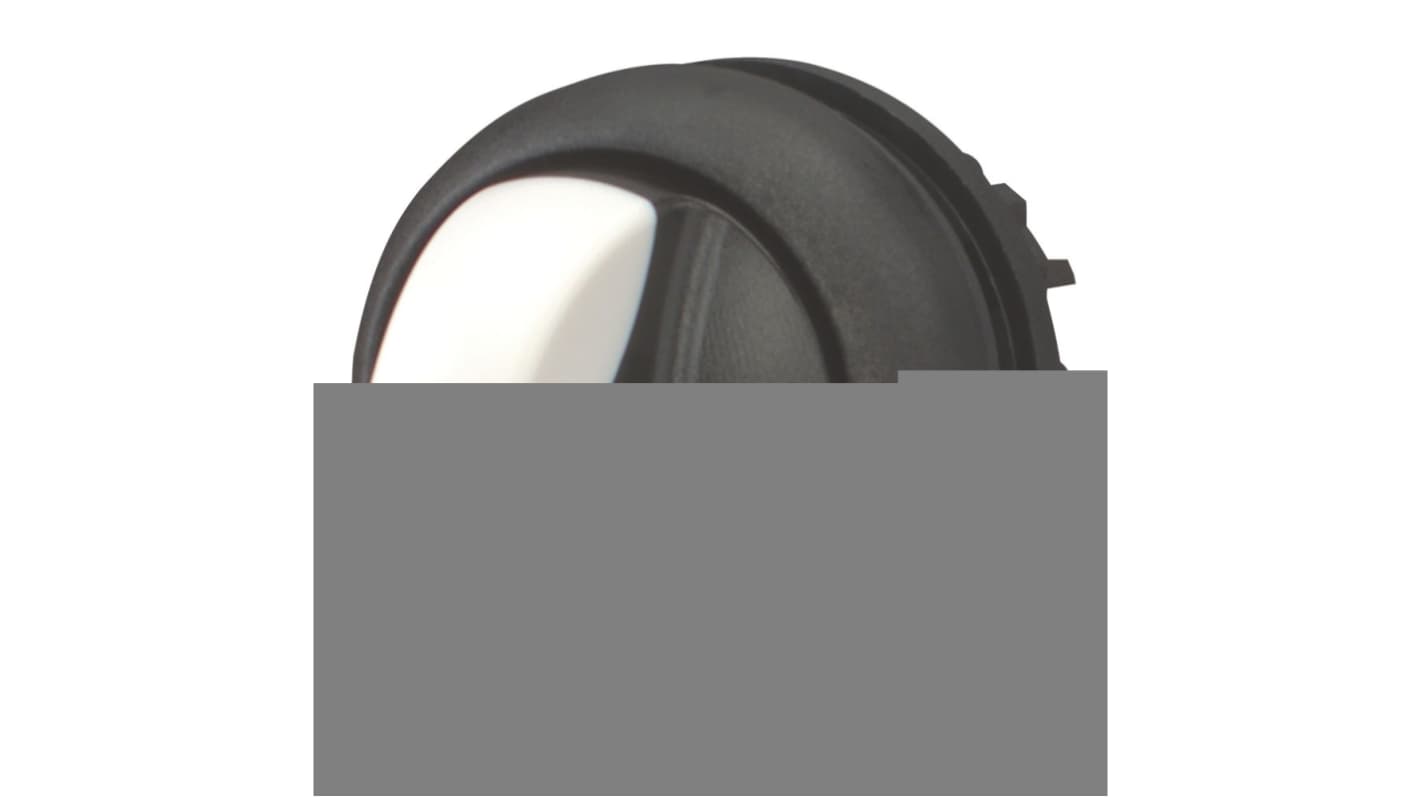 Series M22 Series 3 Position Selector Switch Head, 22.5mm Cutout, Black Handle