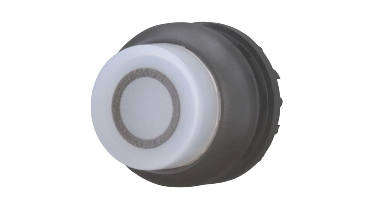 series M22 Series Illuminated Illuminated Push Button Switch, Maintained, Threaded, 22.5mm Cutout, White LED, 24V,