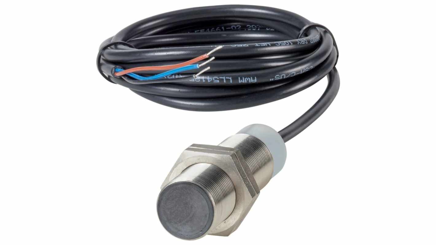 Inductive Threaded Barrel Inductive Proximity Sensor, M18, 5 mm Detection, PNP NC, 48 V