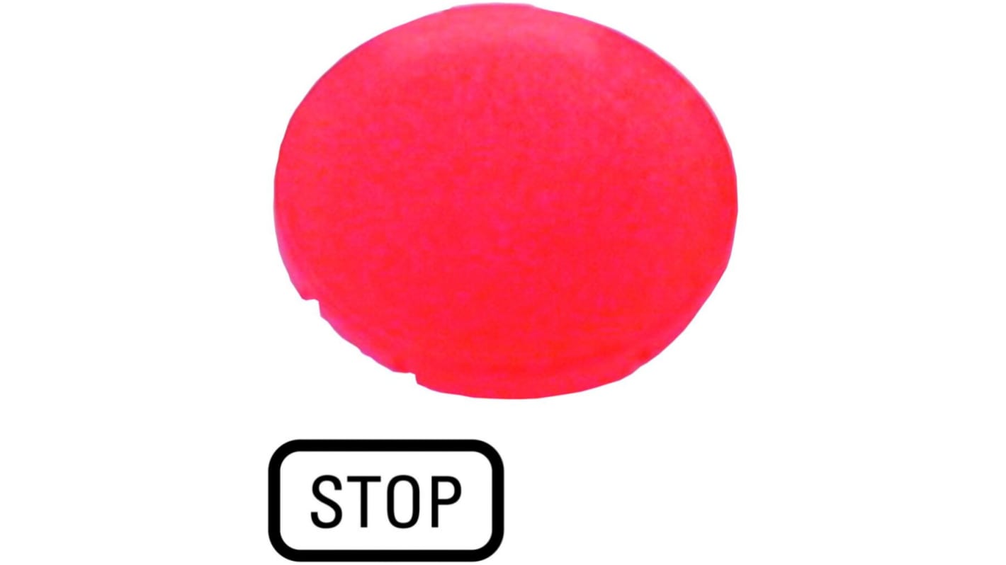 Button Lens for Use with M22 Pushbuttons, Stop, Stop