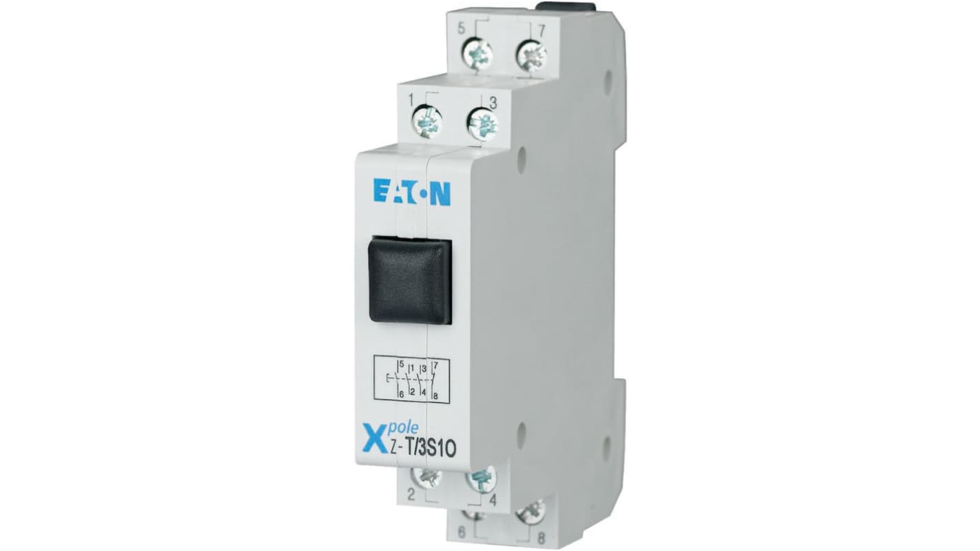 Z-T Series Push Button Switch, DIN Rail, 4 NO, 400V, IP40