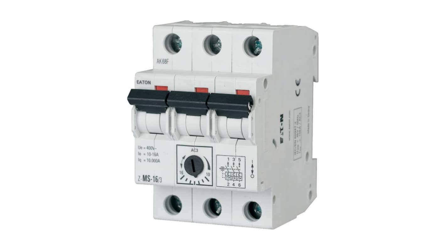 Interruttore automatico del motore Eaton, protezione Protezione motore MS, 400 V, 10 → 16 A MS