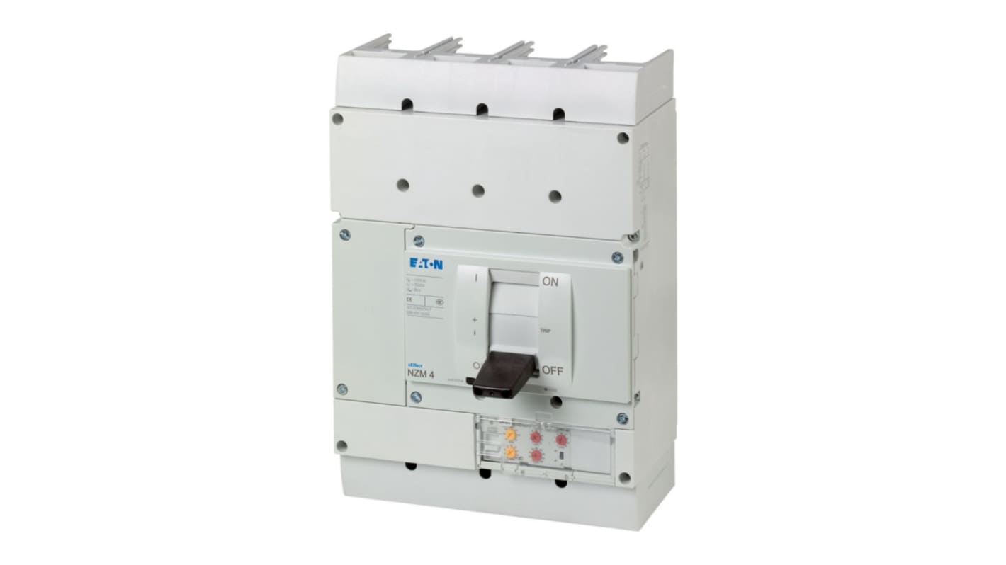 Eaton, Eaton Moeller NZM MCCB Molded Case Circuit Breaker 4P 1.6kA, Breaking Capacity 15 kA, Fixed Mount