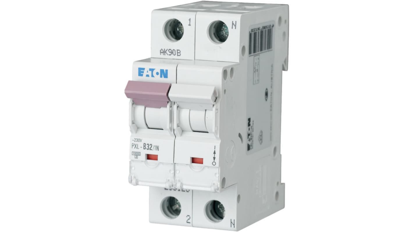 Eaton xPole - PXL PXL MCB, 1P, 32A Curve D, 230V AC, 10 kA Breaking Capacity