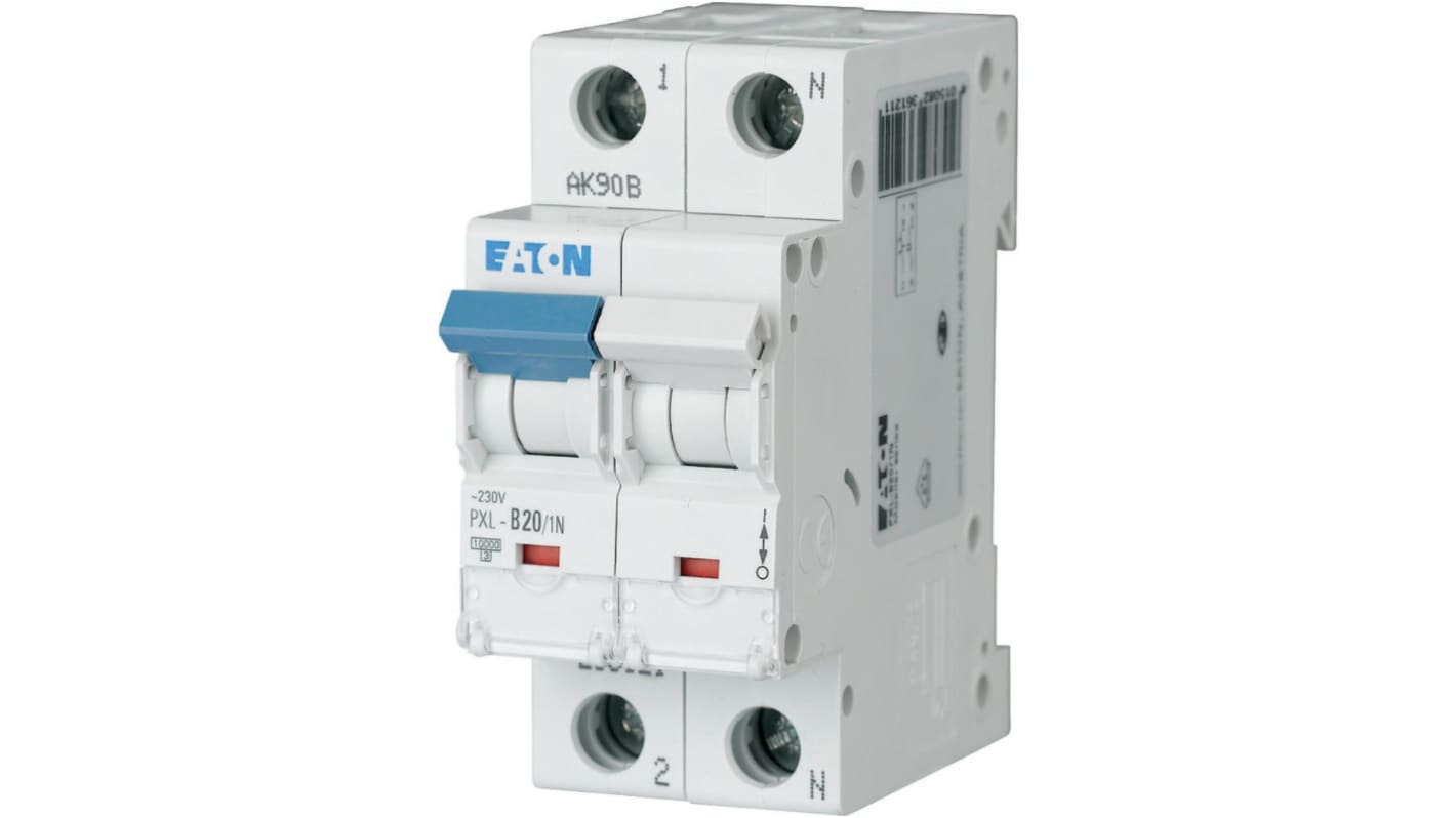 Interruttore magnetotermico Eaton, 1P 20A 10 kA, Tipo B