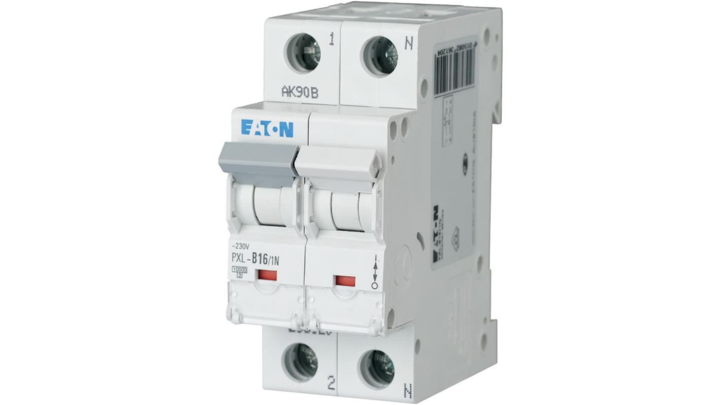 Eaton xPole - PXL PXL MCB, 1P, 16A Curve B, 230V AC, 10 kA Breaking Capacity