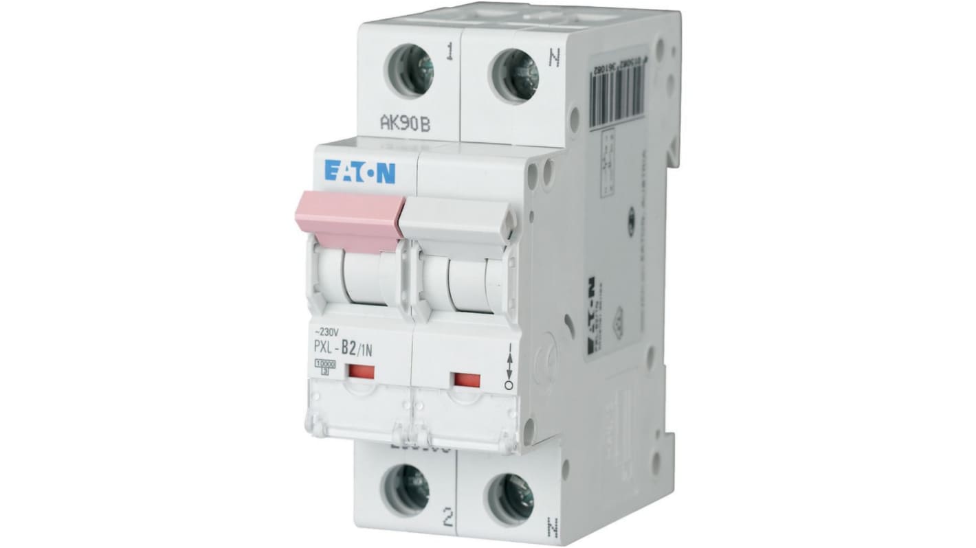 Interruttore magnetotermico Eaton, 1P 2A 10 kA, Tipo C