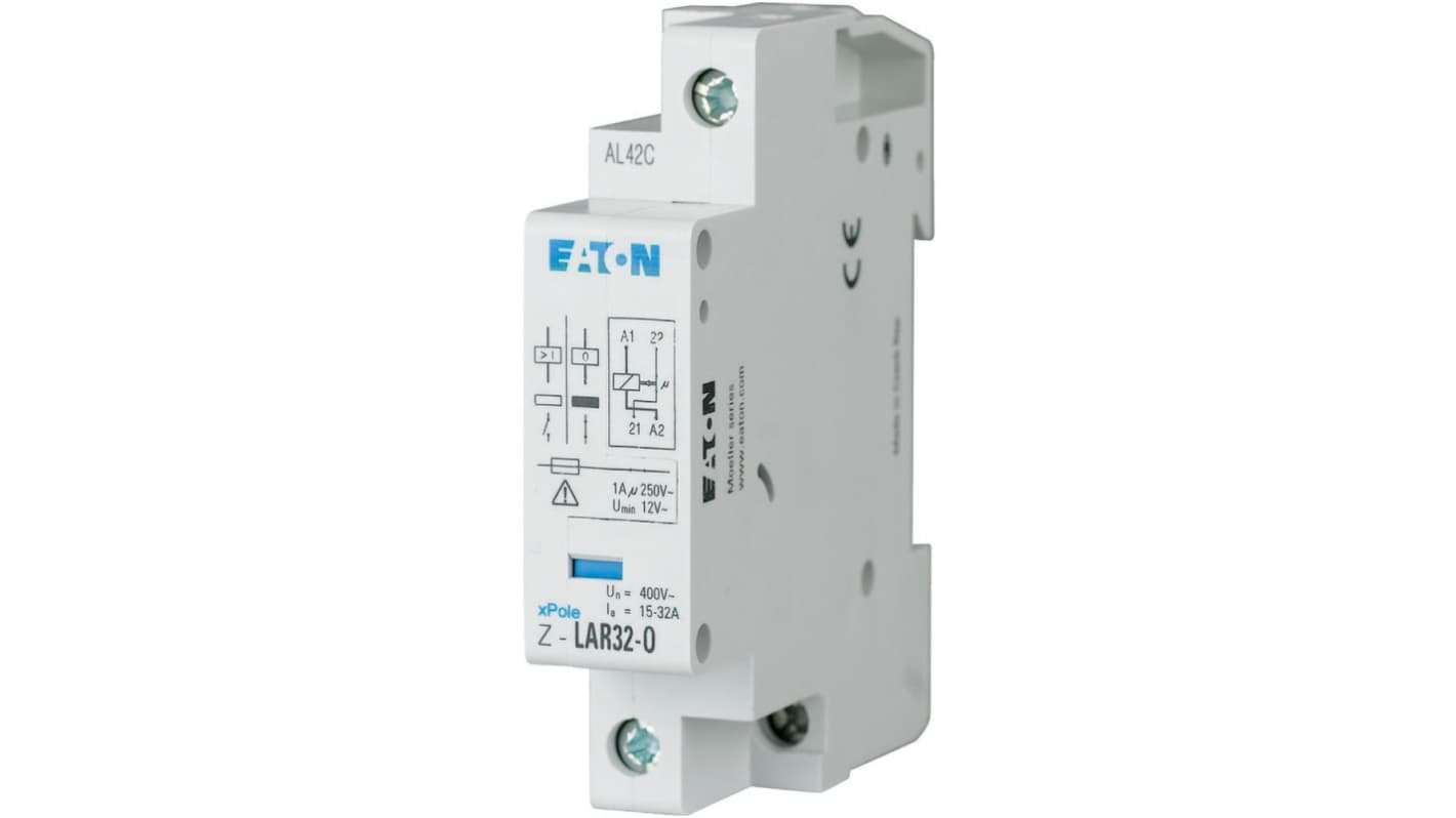 Eaton DIN Rail Relay, 250V Coil, 32A Switching Current, NC