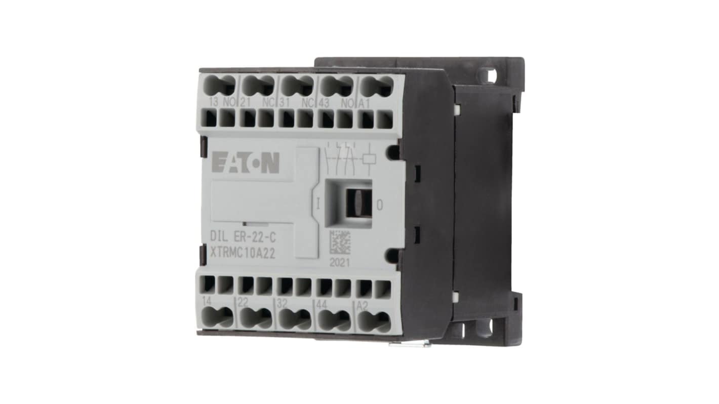 Eaton Moeller DILER DILER Contactor Relay, 440 V Coil, 4-Pole, 6 A, 25 VA, 2NC, 2NO, 600 V ac