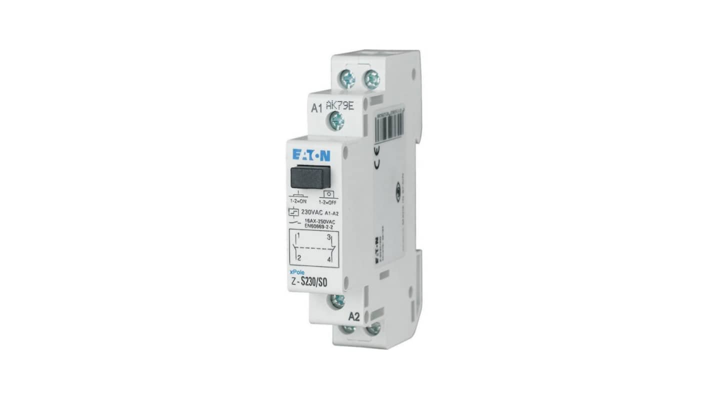 Relè a impulsi Eaton, SPDT, bobina 240V ca, Guida DIN