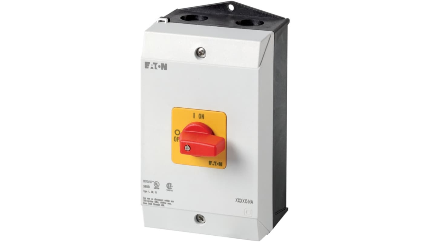Eaton 3 Pole Surface Mount Isolator Switch - 25A Maximum Current, IP65