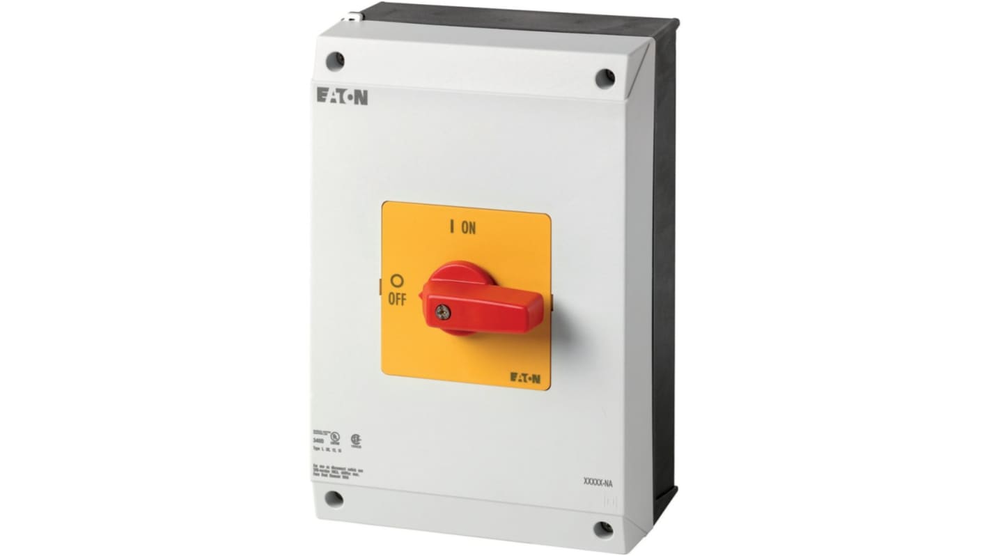Eaton 3 Pole Surface Mount Isolator Switch - 100A Maximum Current, IP65