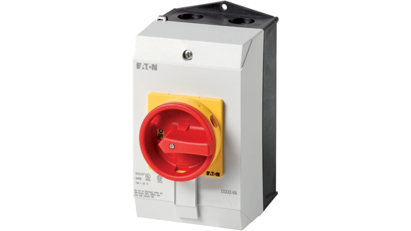 Eaton 3 Pole Surface Mount Isolator Switch - 32A Maximum Current, IP65