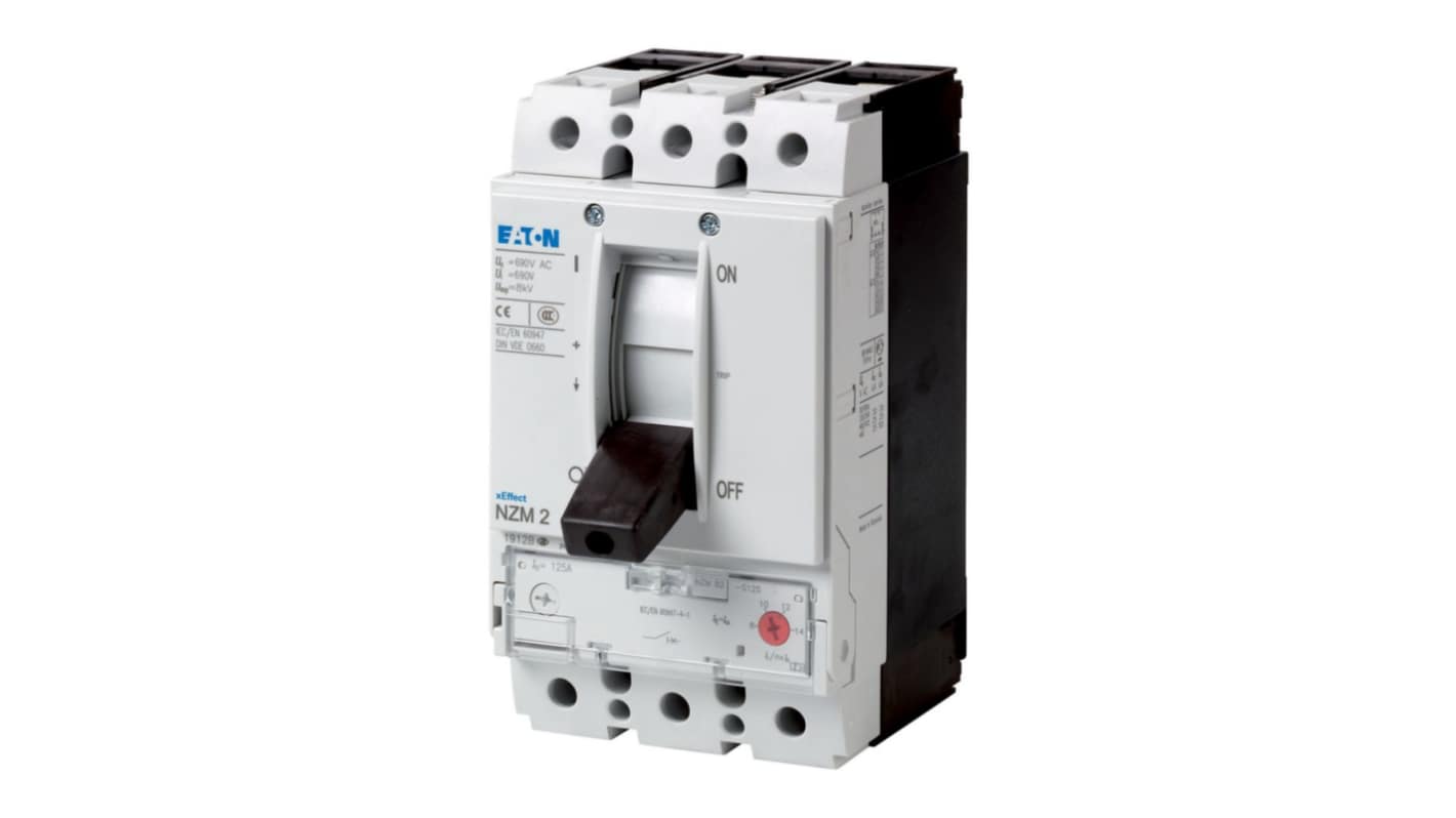 Eaton, Eaton Moeller NZM MCCB Molded Case Circuit Breaker 3P 100A, Breaking Capacity 5 kA, Fixed Mount