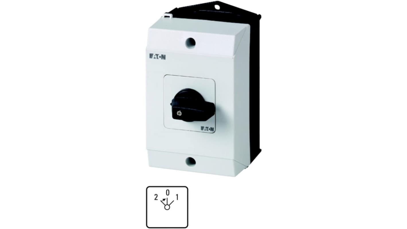 Eaton, 3P 3 Position 45° Rotary Cam Switch, 690V (Volts), 20A, Spring Return Actuator