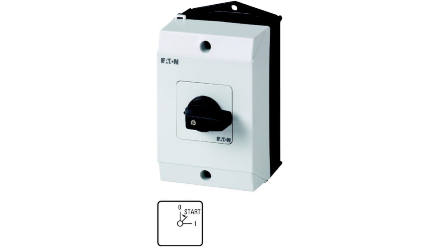 Eaton, 2P 3 Position 45° Rotary Cam Switch, 690V ac, 20A, Spring Return Actuator