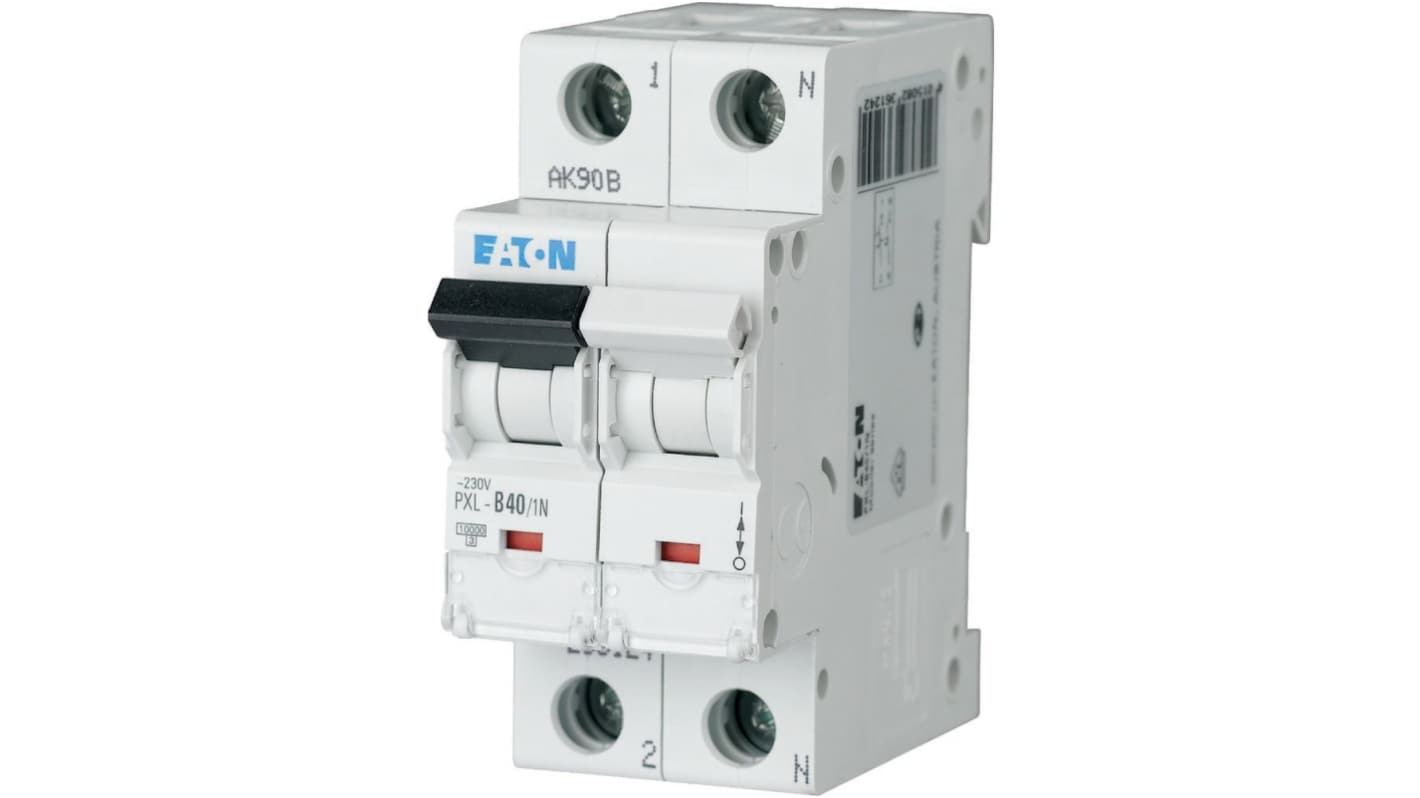 Eaton xPole - PXL PXL MCB, 1P, 40A Curve D, 230V AC, 10 kA Breaking Capacity