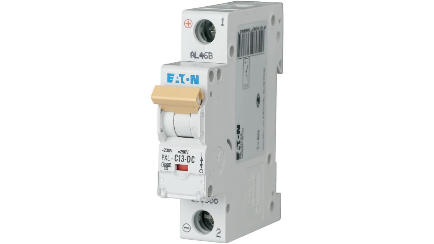 Eaton xPole - PXL PXL MCB, 1P, 13A Curve C, 440V AC, 48V DC, 10 kA Breaking Capacity