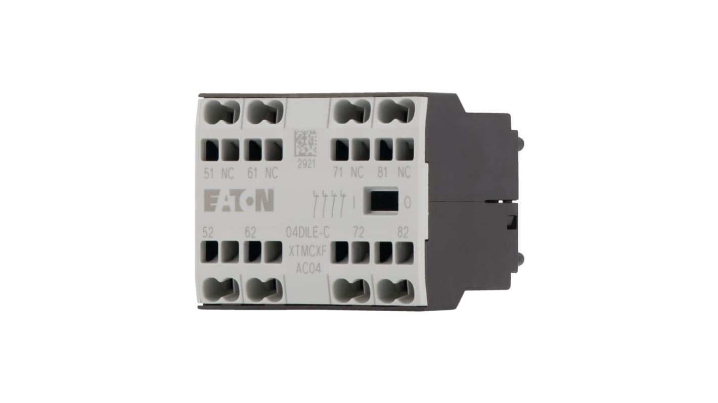 Auxiliary Contact, 4 Contact, 4 NC, Front Fastening, DILE