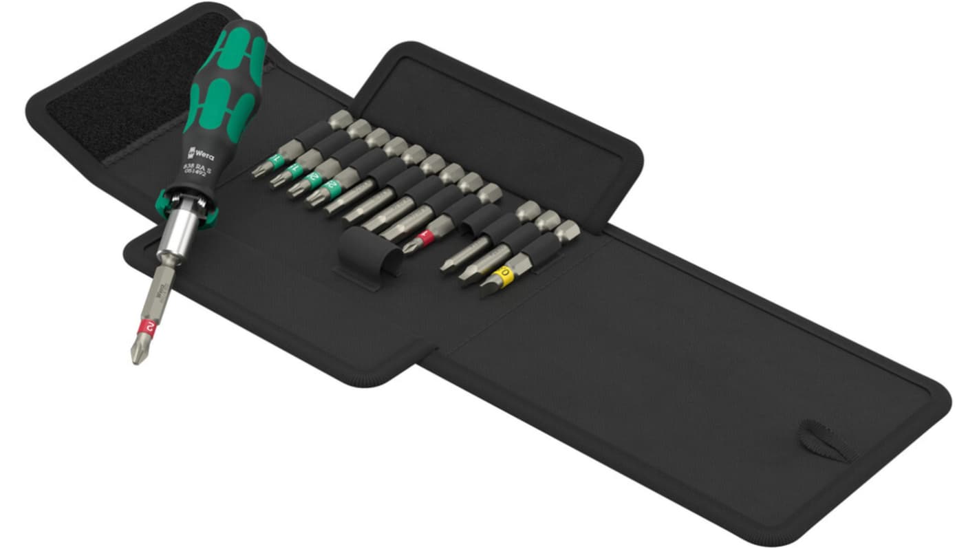 Wera Bit Holder Screwdriver, 14-Piece