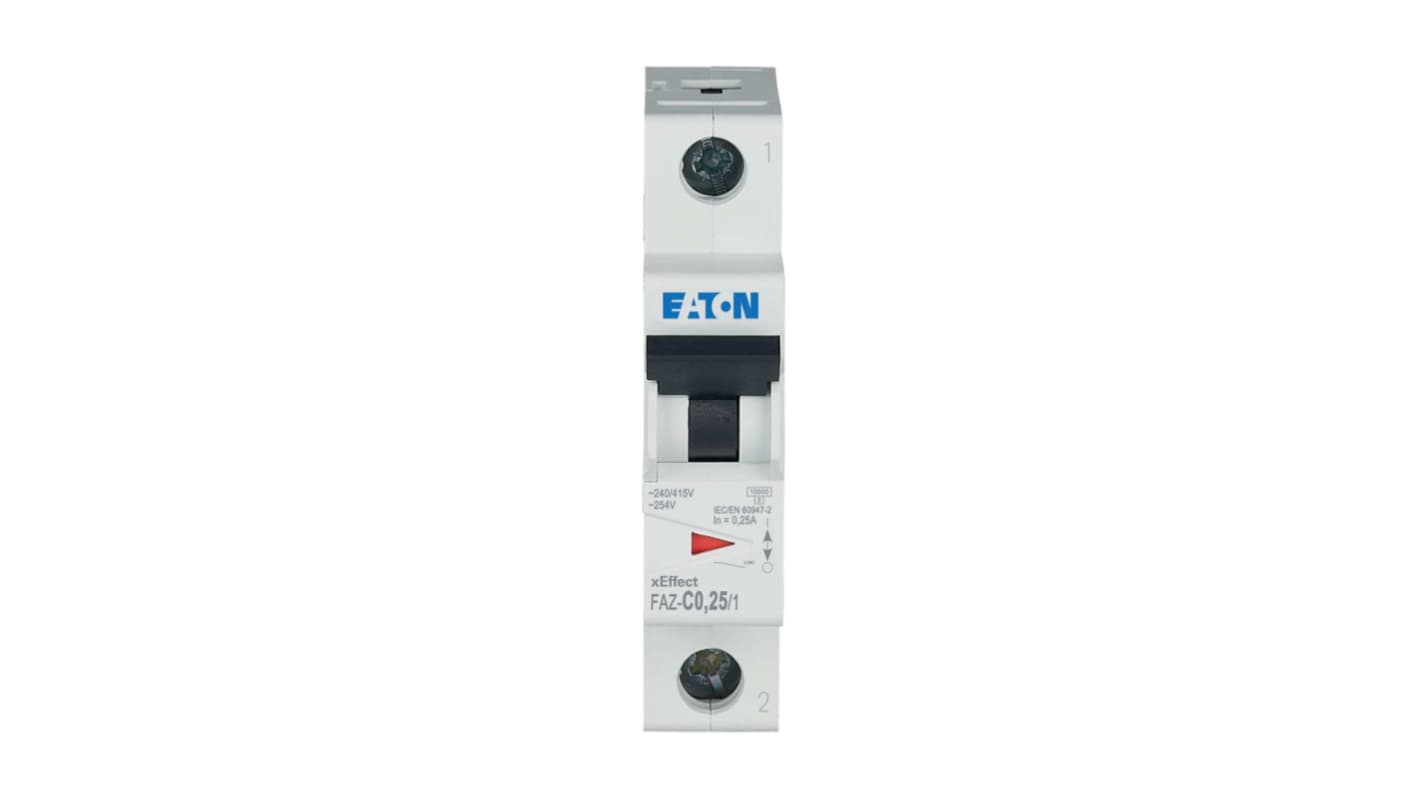 Eaton xEffect FAZ MCB, 1P, 250mA Curve C, 230V AC, 48V DC, 7.5 kA Breaking Capacity