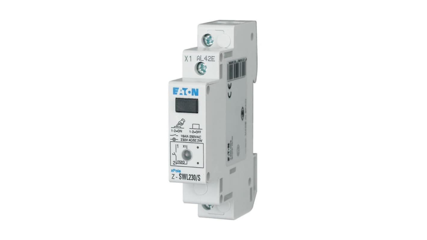Eaton 1 Pole DIN Rail Isolator Switch - 16A Maximum Current, IP40